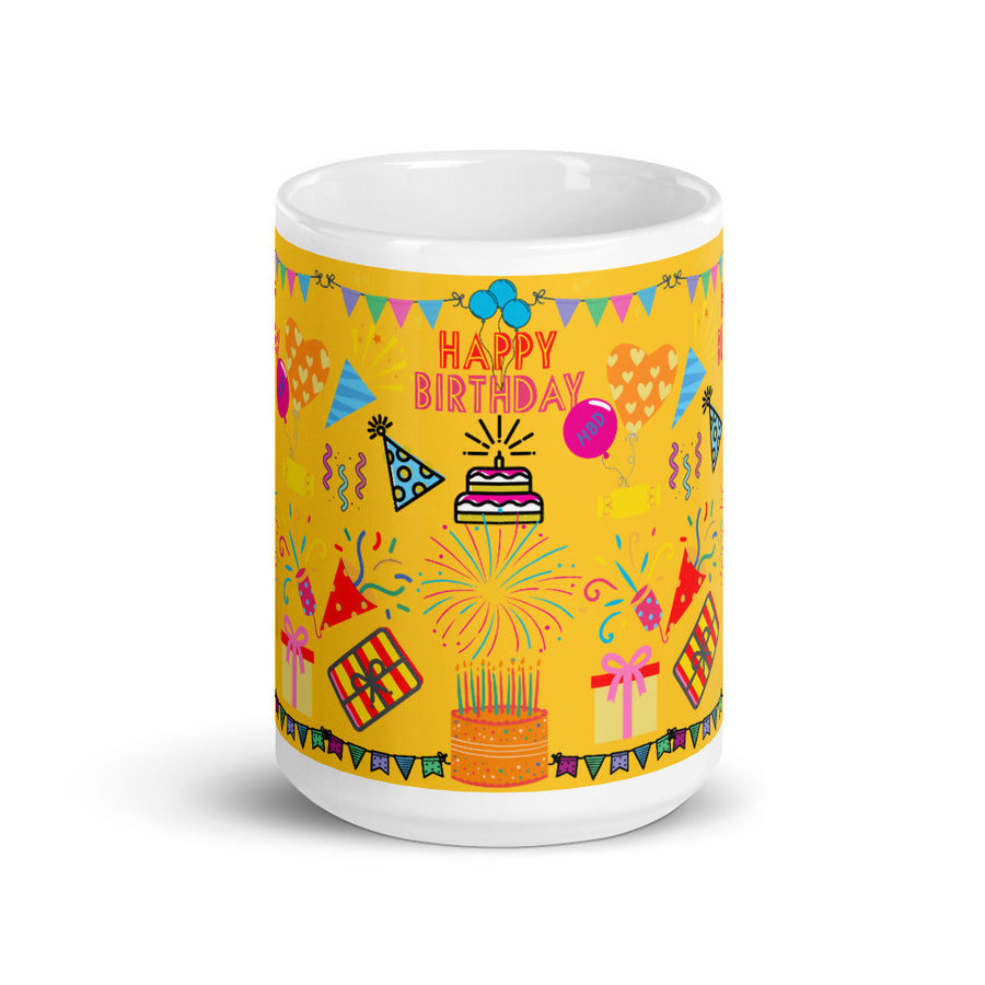 HAPPY BIRTHDAY (YELLOW) - TEA MUG