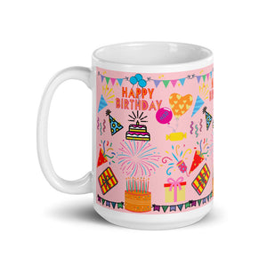 HAPPY BIRTHDAY (PINK) - TEA MUG