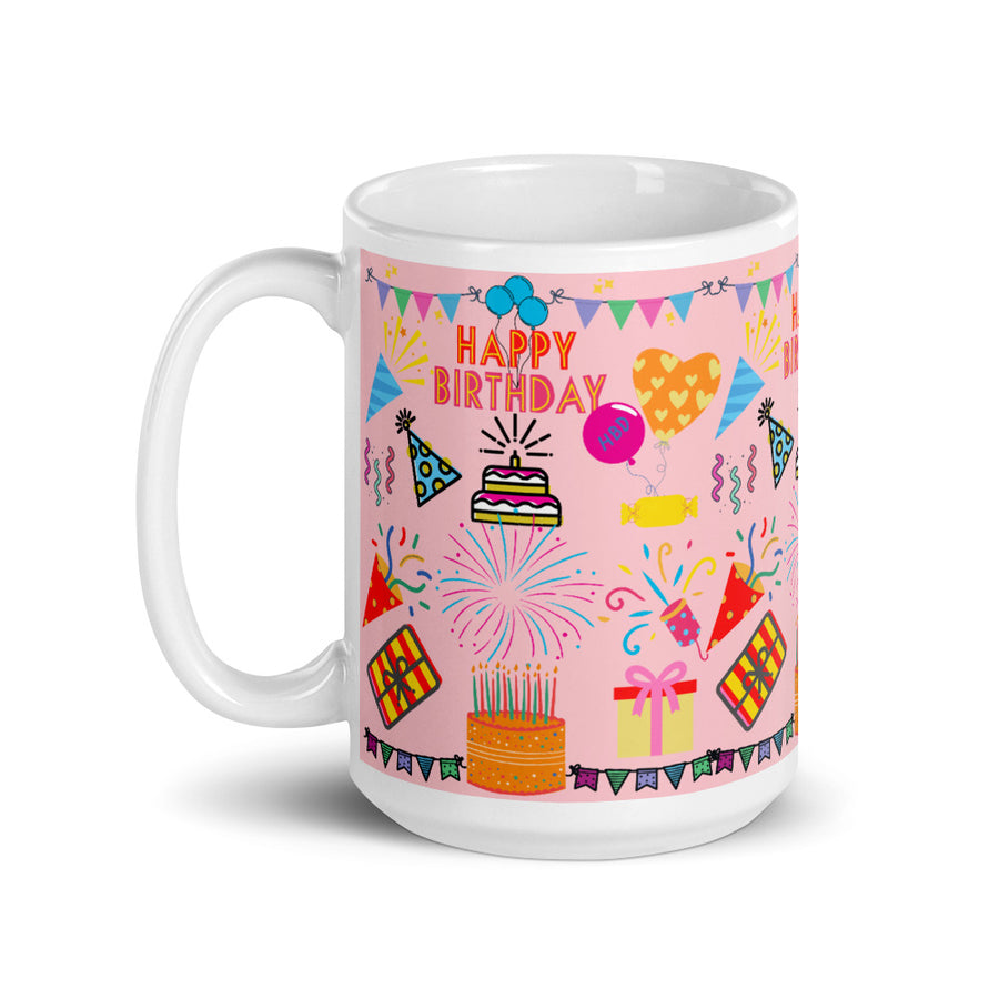 HAPPY BIRTHDAY (PINK) - TEA MUG