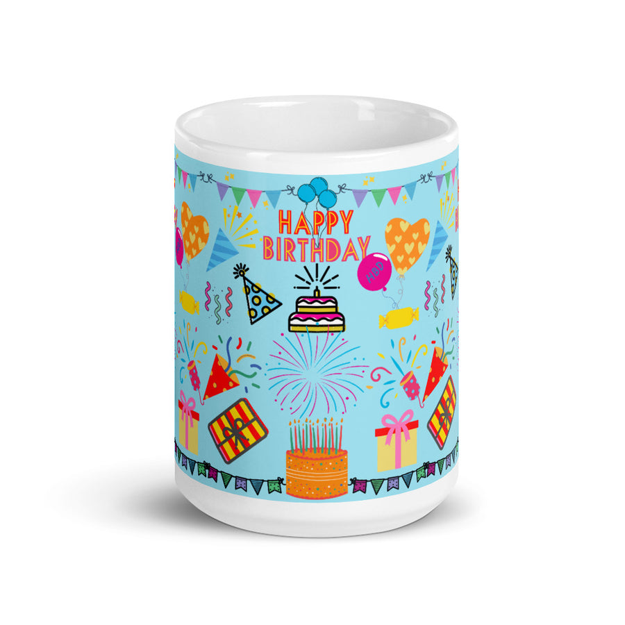 HAPPY BIRTHDAY (BLUE) - TEA MUG